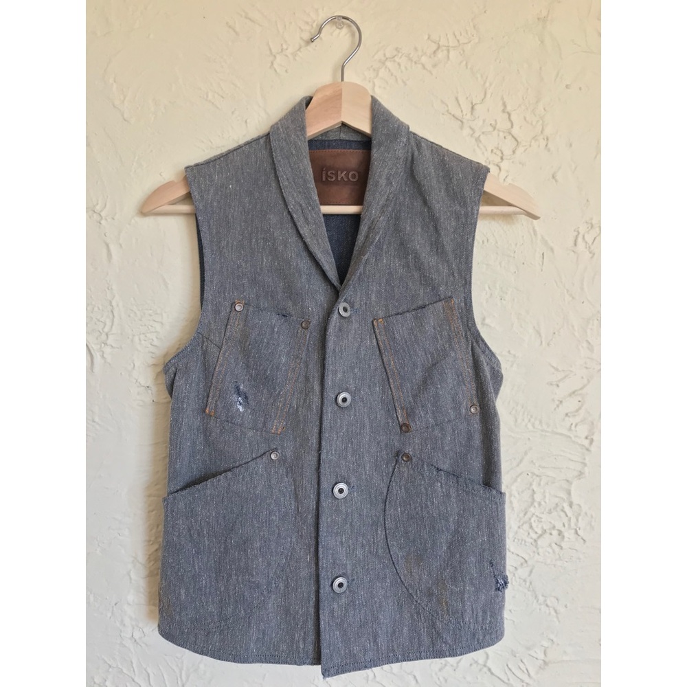 NEW xs/s ISKO distressed denim vest